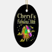 GEPERSONALISEERDE 50 EN FANTASTISCHE DIVA KERAMISCH ORNAMENT (Rechts)