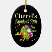 GEPERSONALISEERDE 50 EN FANTASTISCHE DIVA KERAMISCH ORNAMENT (Voorkant)