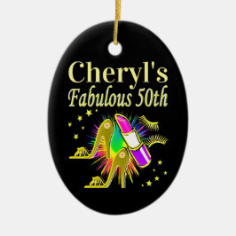 GEPERSONALISEERDE 50 EN FANTASTISCHE DIVA KERAMISCH ORNAMENT