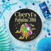 GEPERSONALISEERDE 50 EN FANTASTISCHE DIVA PAPIEREN BORDJE (Feest)