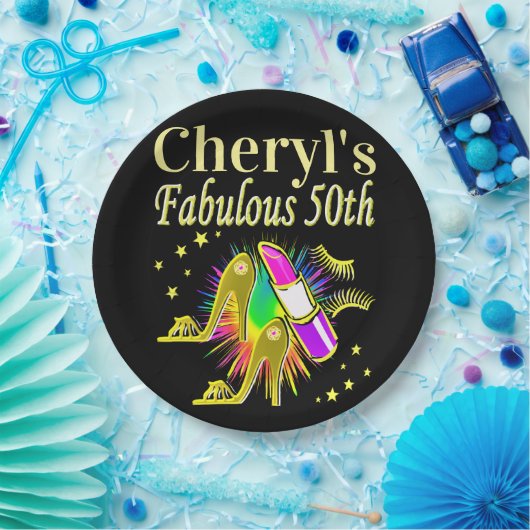 GEPERSONALISEERDE 50 EN FANTASTISCHE DIVA PAPIEREN BORDJE (Feest)
