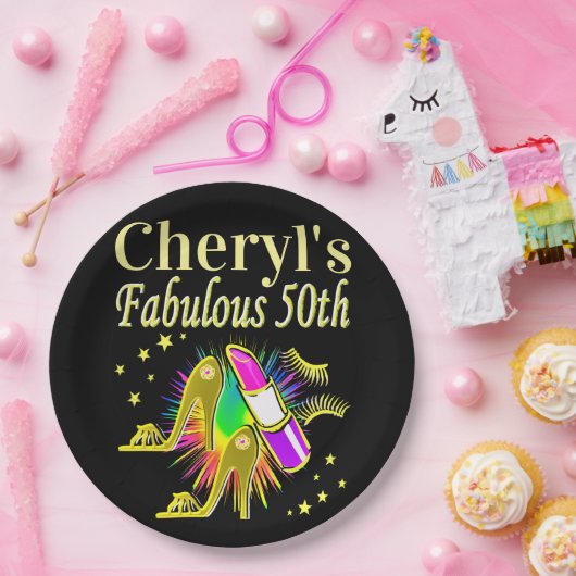 GEPERSONALISEERDE 50 EN FANTASTISCHE DIVA PAPIEREN BORDJE (Feest)