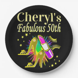 GEPERSONALISEERDE 50 EN FANTASTISCHE DIVA PAPIEREN BORDJE