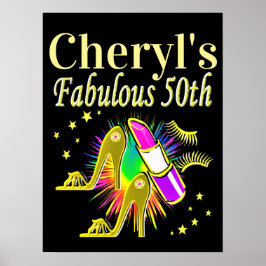 GEPERSONALISEERDE 50 EN FANTASTISCHE DIVA POSTER