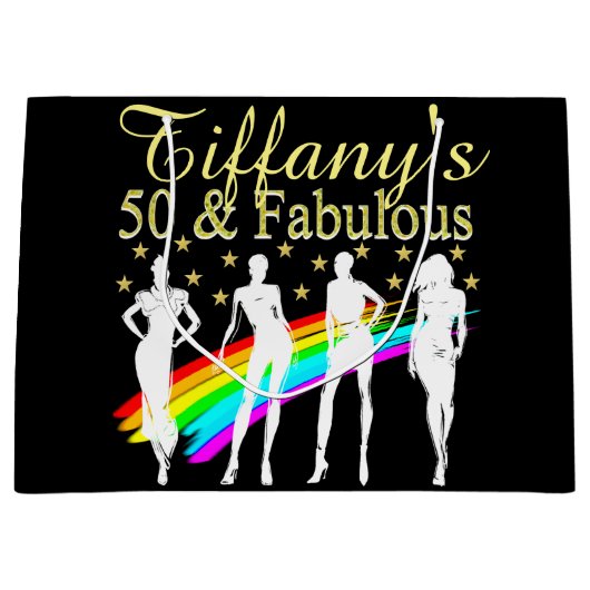 GEPERSONALISEERDE 50 EN FANTASTISCHE GEWELDIGE DIV LARGE CADEAUTASJE (Voorkant)