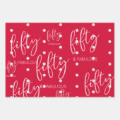 Gepersonaliseerde 50 en fantastische verjaardag ro inpakpapier vel (Voorkant 2)