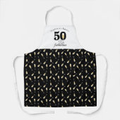 Gepersonaliseerde 50 en fantastische verjaardag schort (Voorkant)