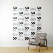 Gepersonaliseerde 50 en fantastische verjaardagsac wandkleed (In situ)