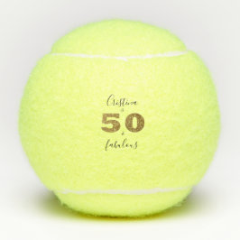 Gepersonaliseerde 50 & Fabulous Glam Tennisbal Tennisballen