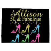 GEPERSONALISEERDE 50 & FABULOUS SCHOEN KONINGIN CA LARGE CADEAUTASJE (Achterkant)