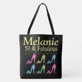 GEPERSONALISEERDE 50 & FABULOUS SHOE QUEEN CANVAS  TOTE BAG (Voorkant)