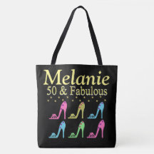 GEPERSONALISEERDE 50 & FABULOUS SHOE QUEEN CANVAS 