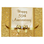 Gepersonaliseerde 50e bruiloft Jubileum Gift Bags Groot Cadeauzakje (Achterkant)