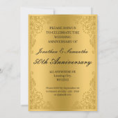 Gepersonaliseerde 50e bruiloft Jubileum Gouden Boo Kaart (Achterkant)