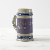 Gepersonaliseerde 50e dame Happy jarig moeder Bierpul (Voorkant links)