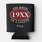 Gepersonaliseerde 50e geboorte van een zwarte lege blikjeskoeler (Achterkant)