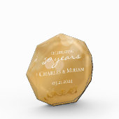 Gepersonaliseerde 50e Golden Jubileum Keepsake Gif Fotoblokken (Links)