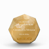 Gepersonaliseerde 50e Golden Jubileum Keepsake Gif Fotoblokken (Voorkant)