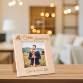 Gepersonaliseerde 50e Golden Wedding Jubileum Bell Gegraveerde Lijstjes