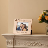 Gepersonaliseerde 50e Golden Wedding Jubileum Bell Gegraveerde Lijstjes