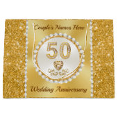 Gepersonaliseerde, 50e Jubileum Cadeaus, 4 Grootte Groot Cadeauzakje (Voorkant)