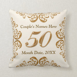 Gepersonaliseerde 50e Jubileum cadeaus, Pillow Kussen