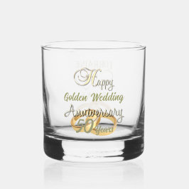Gepersonaliseerde 50e Jubileum geschenk whiskybril Whisky Glas