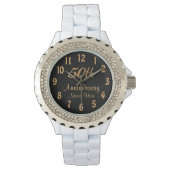 Gepersonaliseerde 50e Jubileum geschenken voor hem Horloge (Voorkant)