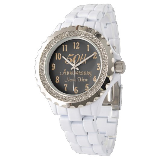 Gepersonaliseerde 50e Jubileum geschenken voor hem Horloge (Gekanteld)