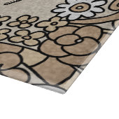 Gepersonaliseerde 50e Jubileum, Gouden Bloemenvoge Snijplank (Hoek)