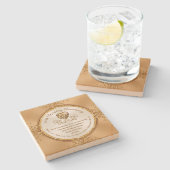 Gepersonaliseerde 50e Jubileum Onderzetters, koop  Stenen Onderzetter (Zijkant)