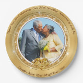 Gepersonaliseerde 50e Jubileum papieren Borden Papieren Bordje (Voorkant)