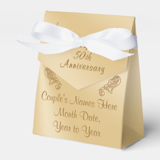 Gepersonaliseerde 50e Jubileum Party Favorieten Do Bedankdoosjes (Voorkant Zijde)
