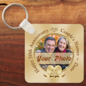 Gepersonaliseerde 50e Jubileum Party Favors, Sleutelhanger (Voorkant)