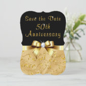 Gepersonaliseerde, 50e Jubileum Save the Date Card (Staand voorkant)