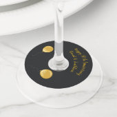 Gepersonaliseerde 50e Jubileum wijnglas Labels (Dichtbij)