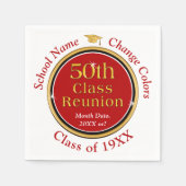 Gepersonaliseerde, 50e klas reünie partij benodigd servet (Voorkant)