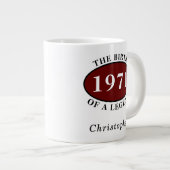 Gepersonaliseerde 50e verjaardag 1971 geboorte van grote koffiekop (Voorkant rechts)
