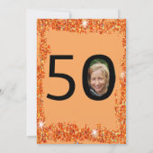 Gepersonaliseerde 50e verjaardag feestuitnodiging  kaart (Achterkant)