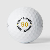 Gepersonaliseerde 50e verjaardag golfballen (Voorkant)