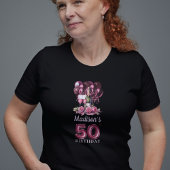 Gepersonaliseerde 50e verjaardag Luxe Wijn & Ballo T-shirt