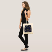 Gepersonaliseerde 50e verjaardag Navy Gold Tote Bag (Voorkant (model))