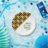 Gepersonaliseerde 50E VERJAARDAG Zimbabwe Vlag Papieren Bordje (Feest)