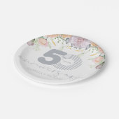 Gepersonaliseerde 50ste bruiloft Jubileum Bloemen Papieren Bordje (Gekanteld)