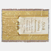 Gepersonaliseerde 50ste bruiloft Jubileum deken (Voorkant)