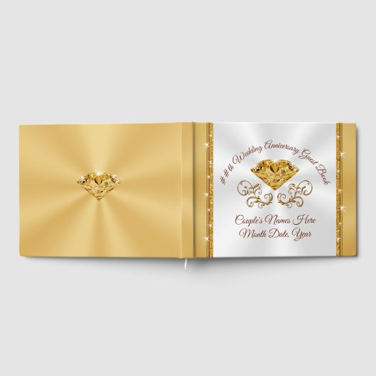 Gepersonaliseerde 50ste bruiloft Jubileum gastenbo Gastenboek (Volledig)