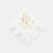 Gepersonaliseerde 50ste bruiloft Jubileum Gold Che Servetten (Hoek)
