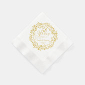 Gepersonaliseerde 50ste bruiloft Jubileum gouden k Servet (Hoek)