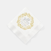Gepersonaliseerde 50ste bruiloft Jubileum gouden k Servetten (Hoek)