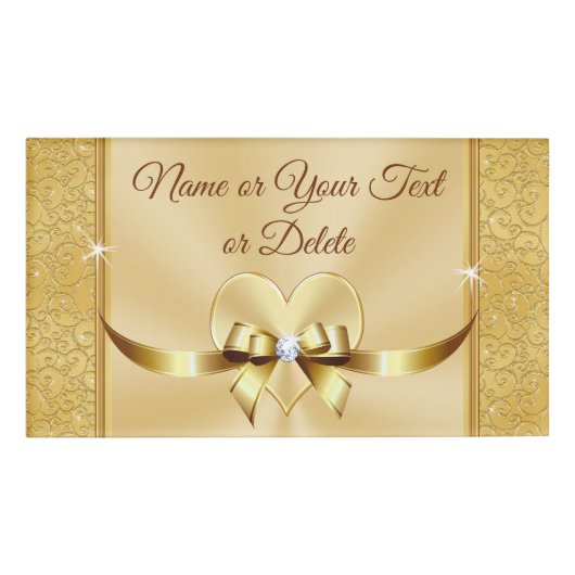 Gepersonaliseerde 50ste bruiloft Jubileum Naam Tag (Voorkant)